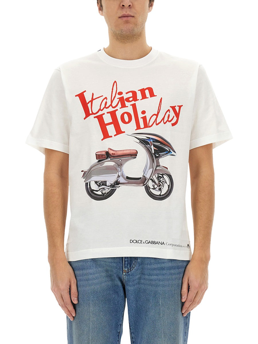 Dolce & Gabbana Men T-Shirt With "Wasp" Print DOLCE & GABBANA
