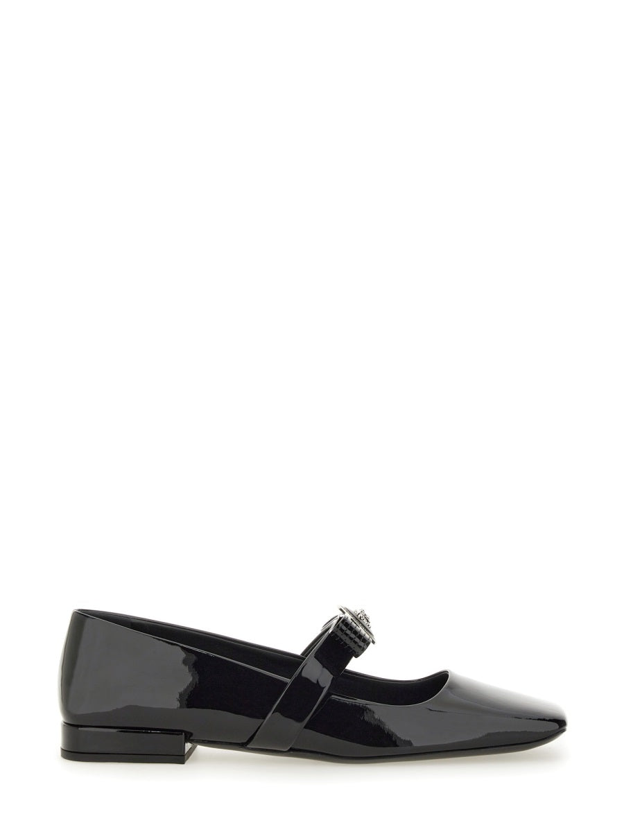 Versace Women Patent Leather Ballerina "Gianni Ribbon" VERSACE