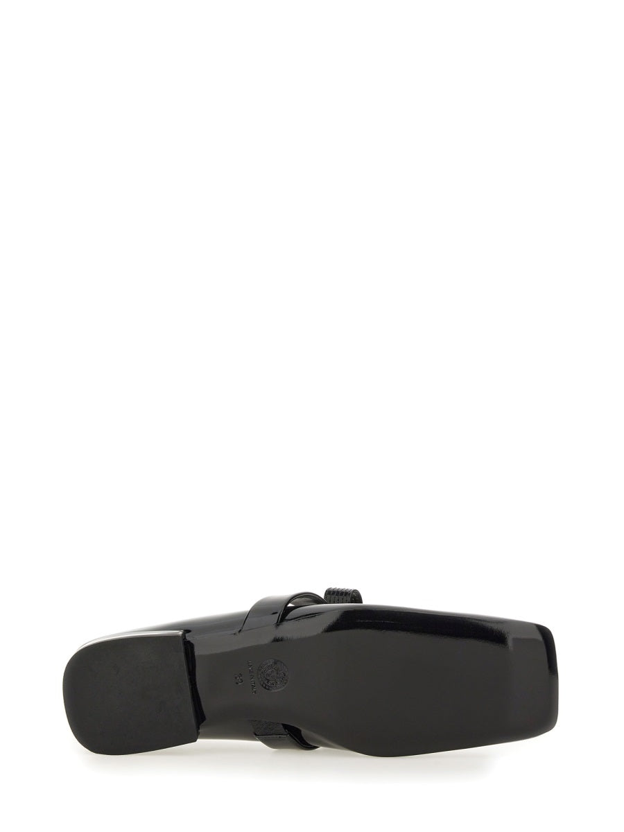 Versace Women Patent Leather Ballerina "Gianni Ribbon" VERSACE