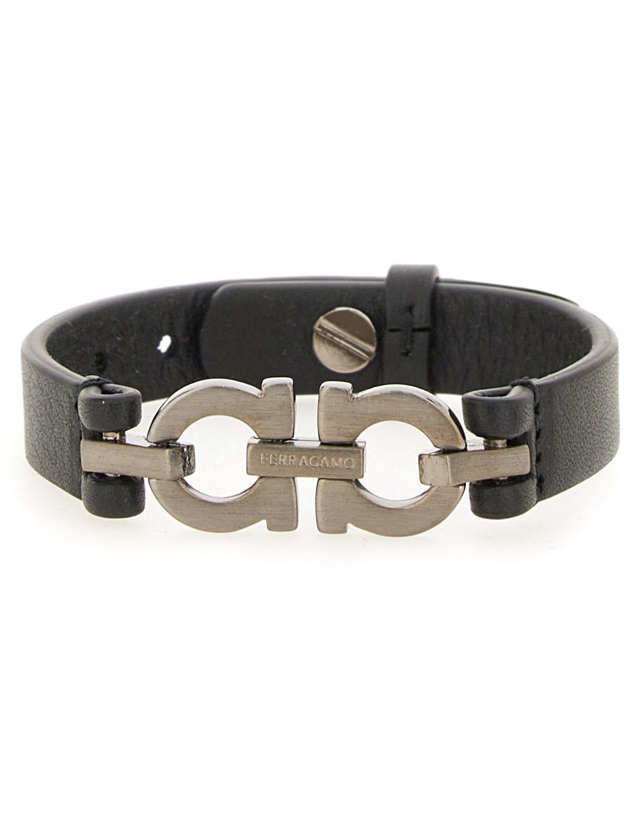Ferragamo Men Bracciale Con Doppio "Gancini" FERRAGAMO