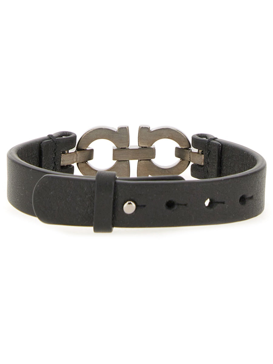 Ferragamo Men Bracciale Con Doppio "Gancini" FERRAGAMO