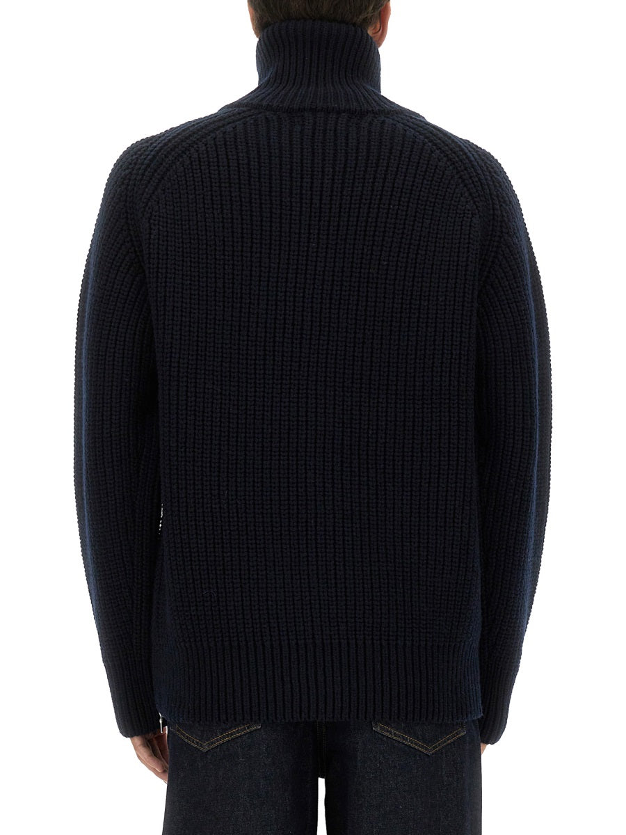 Dries Van Noten Men Zippered Wool Sweater DRIES VAN NOTEN