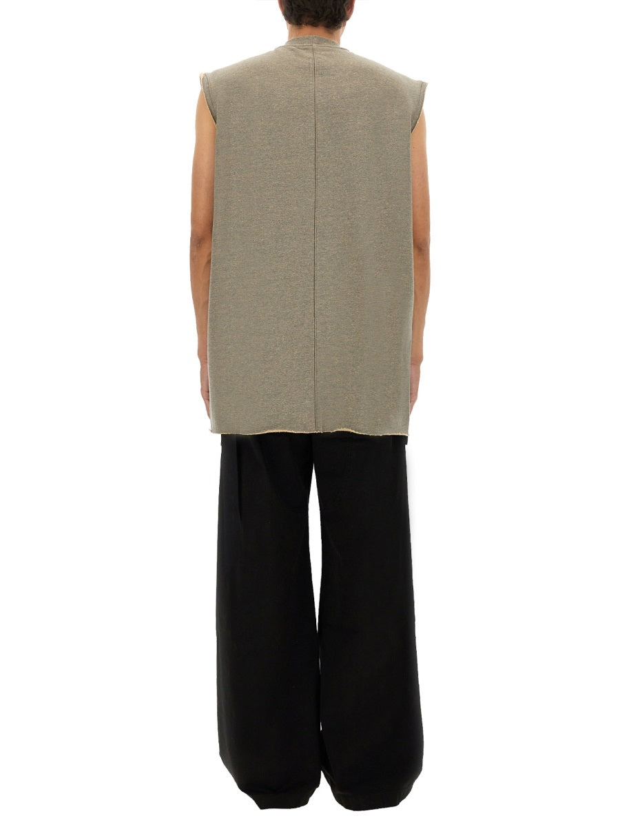 Rick Owens Drkshdw Men "Tarp T" Plush T-Shirt RICK OWENS