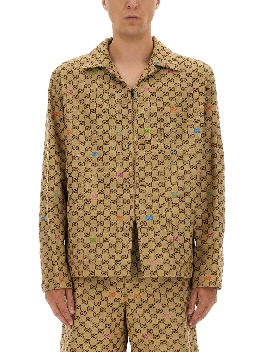 Gucci Men Fabric Jacket Gg GUCCI