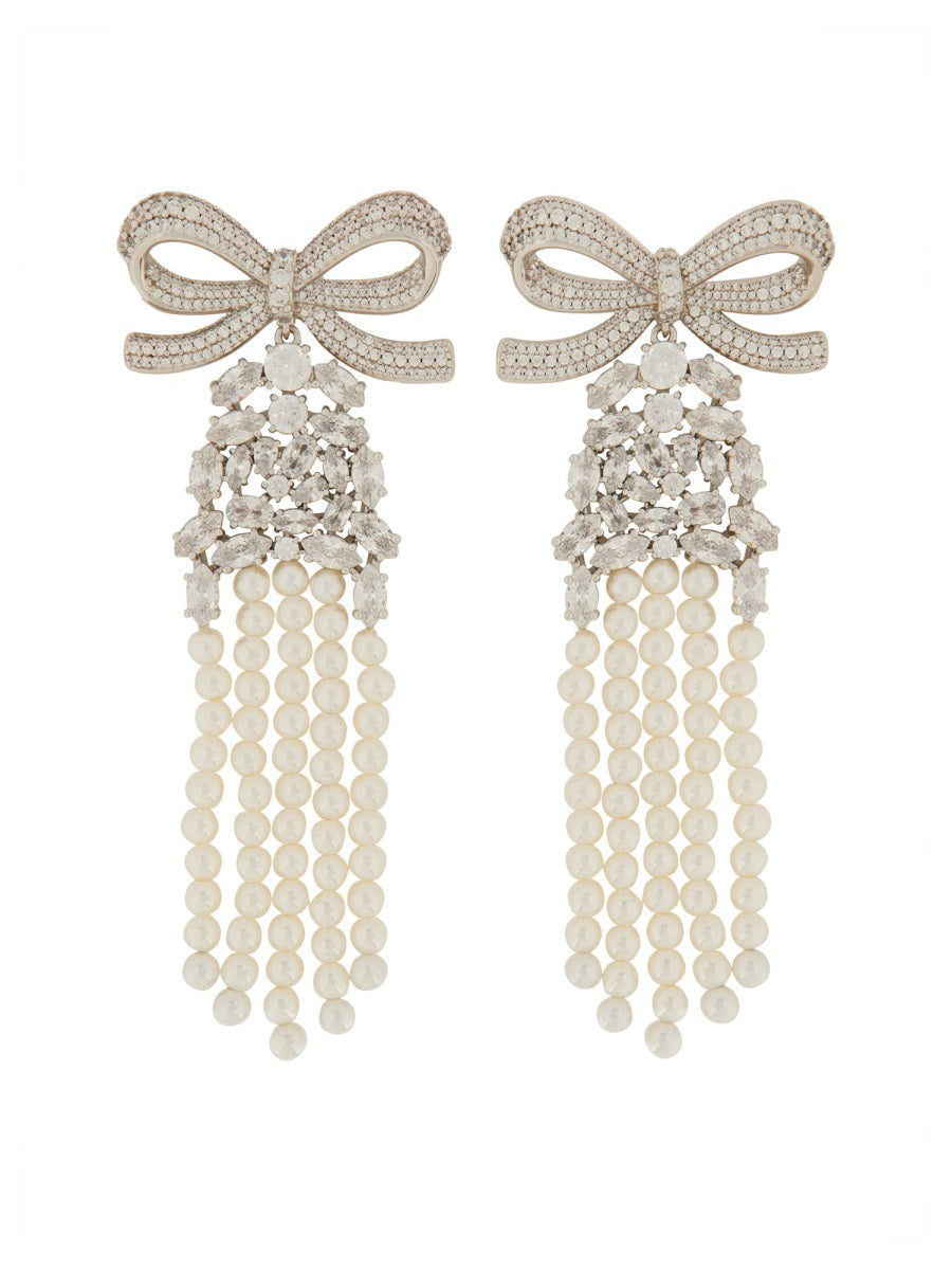 Self-Portrait Women Drop Earrings With Bow SELF-PORTRAIT