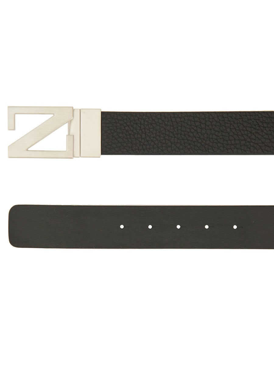 Zegna Men Cintura Reversibile Con Fibbia "Z" Monogram ZEGNA