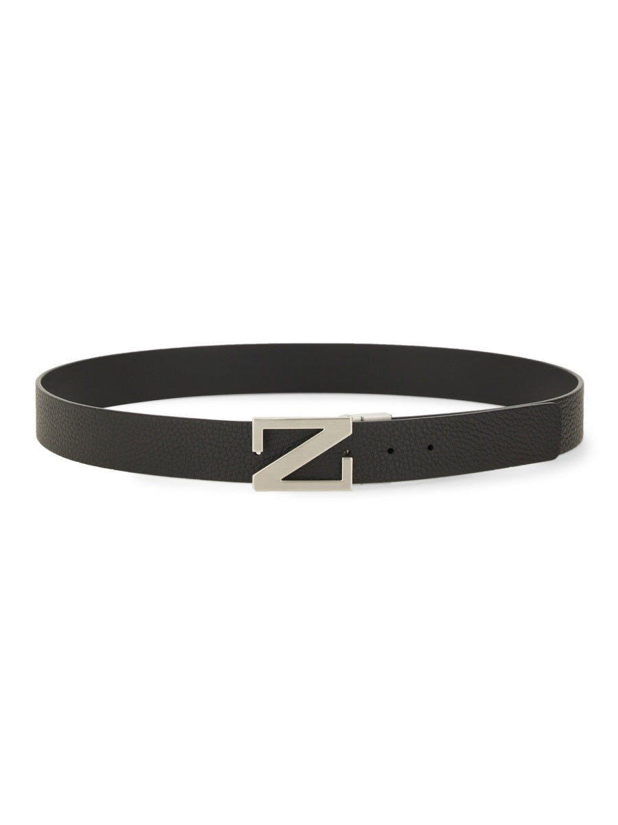 Zegna Men Cintura Reversibile Con Fibbia "Z" Monogram ZEGNA