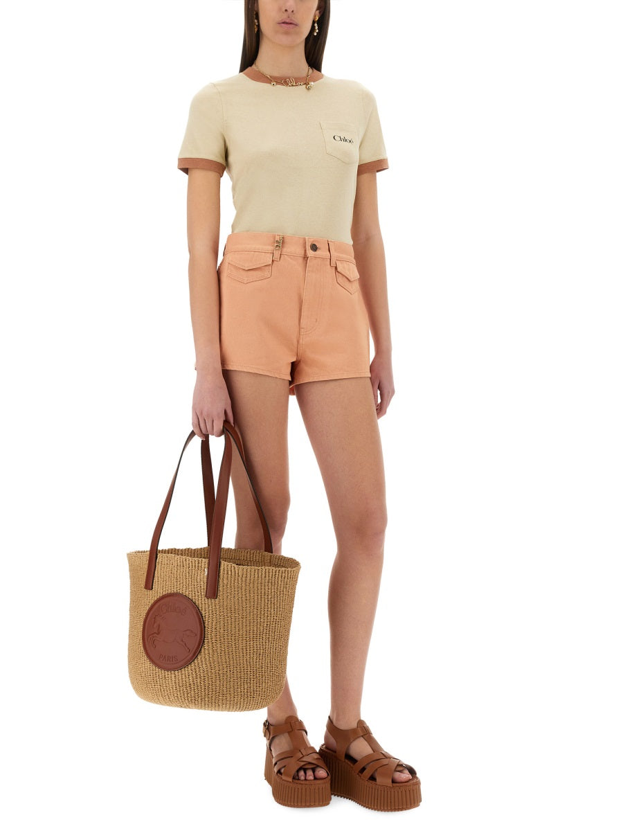 Chloé Women Cotton Shorts CHLOE