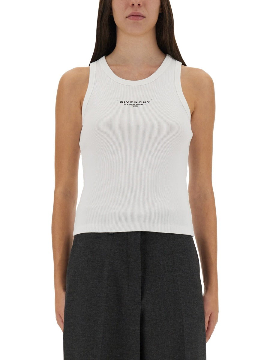 Givenchy Women Slim Tank Top With Logo Print GIVENCHY