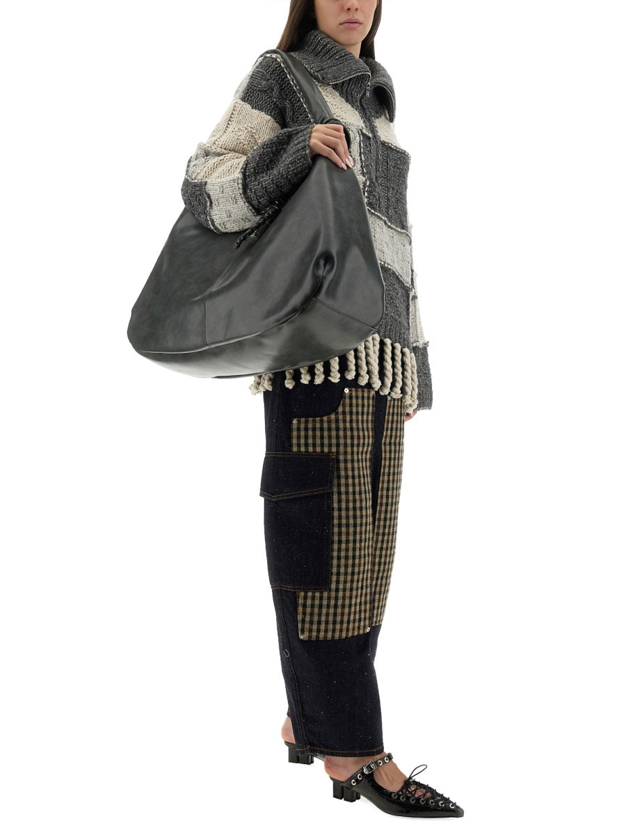 Ganni Women Patchwork Jersey With Bangs GANNI