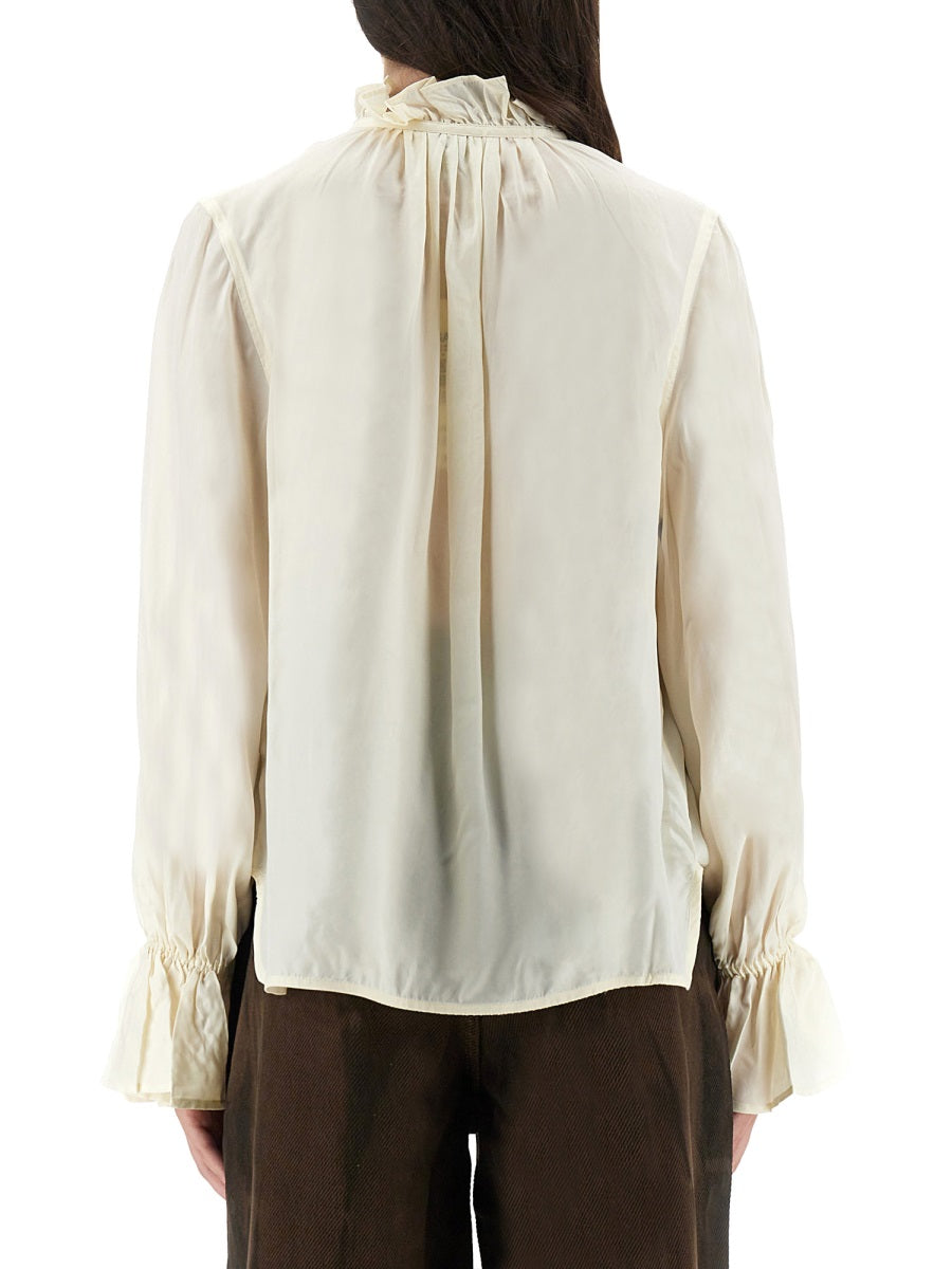 Ganni Women Shirt With Bow GANNI