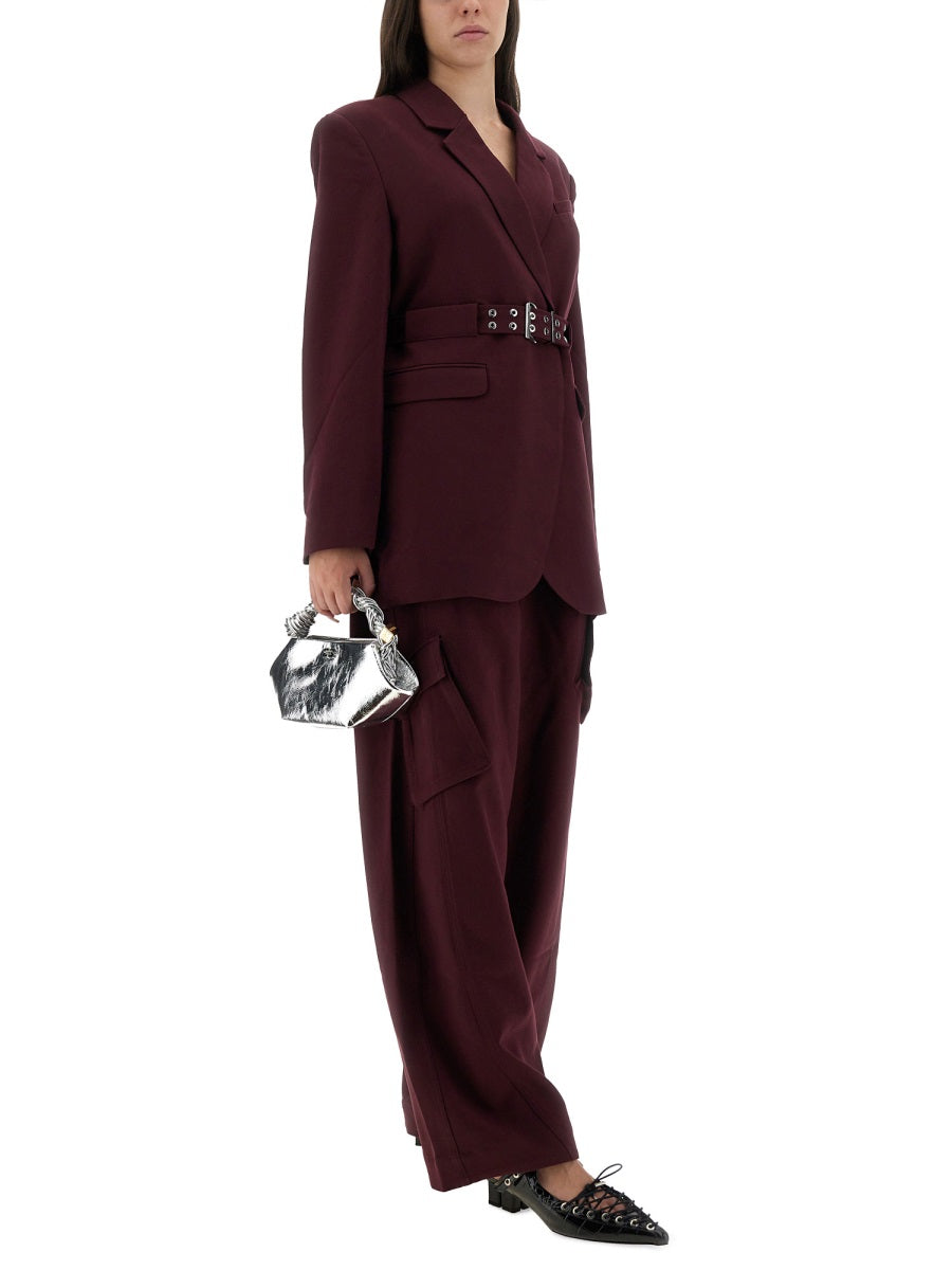 Ganni Women Twill Pants GANNI