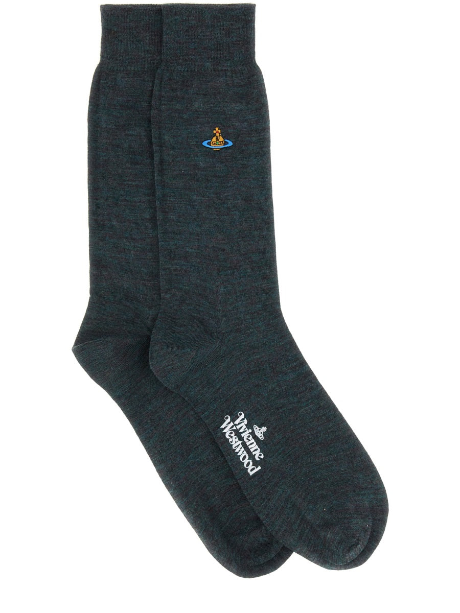 Vivienne Westwood Women Socks With Logo VIVIENNE WESTWOOD
