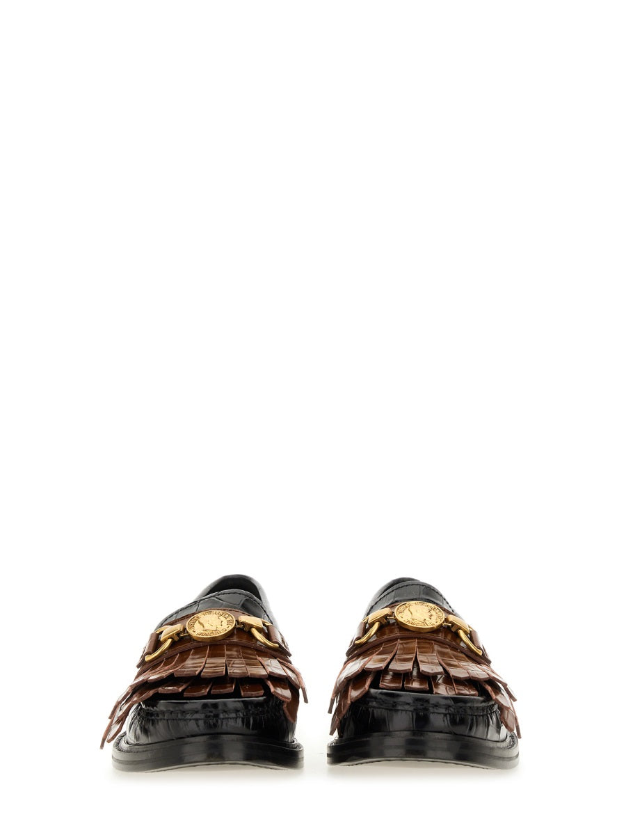 Moschino Women Moccasin With Bangs And Coin MOSCHINO