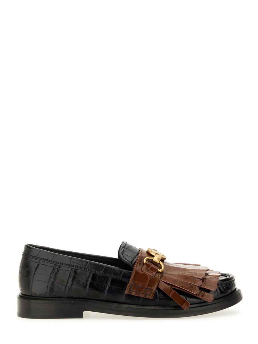Moschino Women Moccasin With Bangs And Coin MOSCHINO