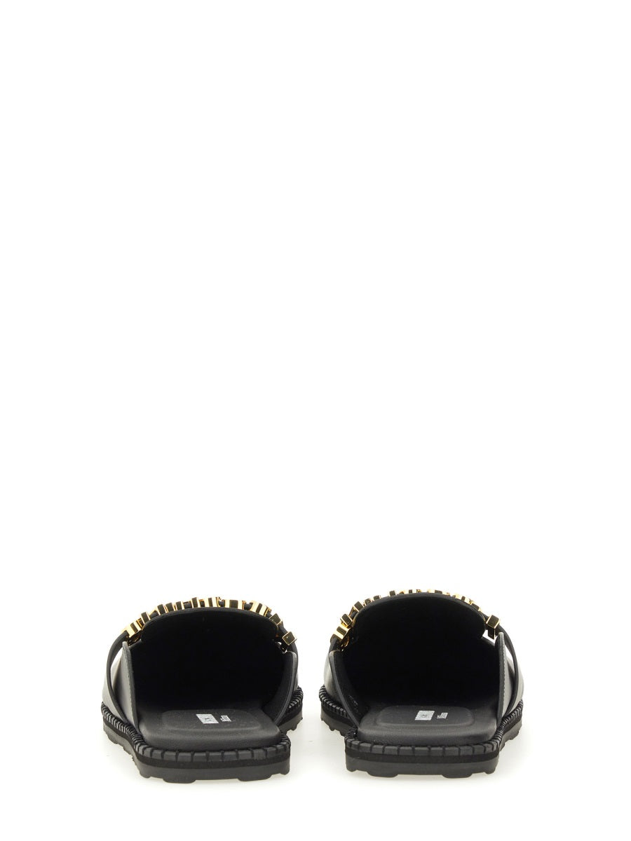 Moschino Women Sabot With Logo Lettering MOSCHINO