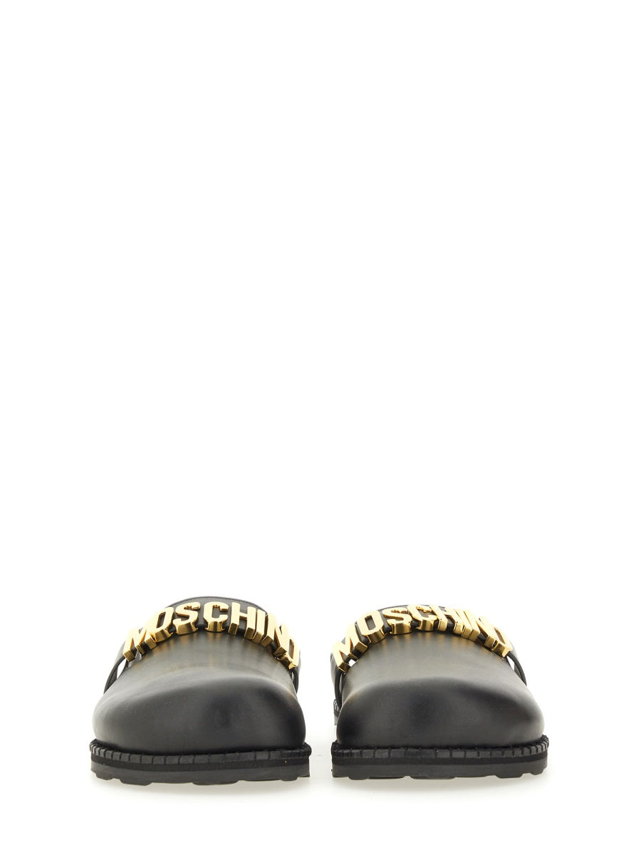 Moschino Women Sabot With Logo Lettering MOSCHINO