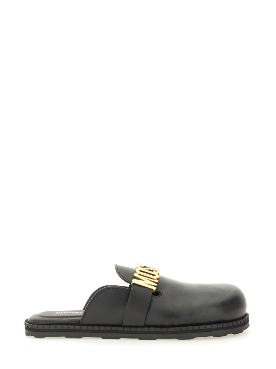 Moschino Women Sabot With Logo Lettering MOSCHINO