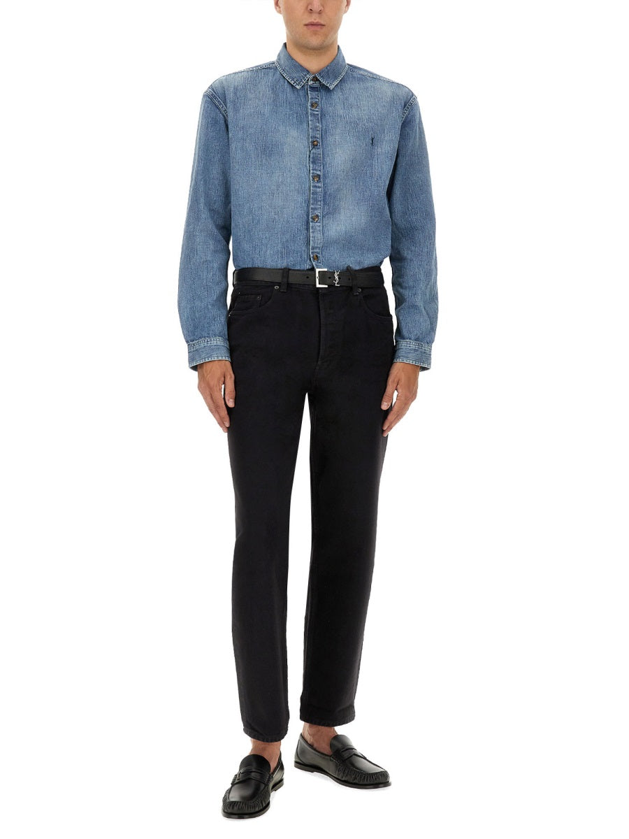 Saint Laurent Men Denim "Cassandre" Shirt SAINT LAURENT