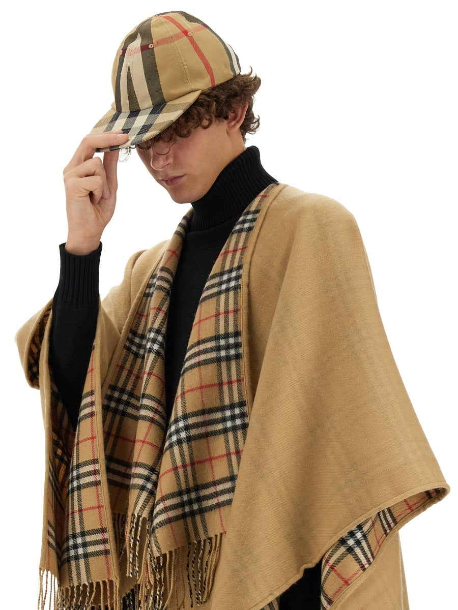 Burberry Women Reversible Check Wool Cape BURBERRY