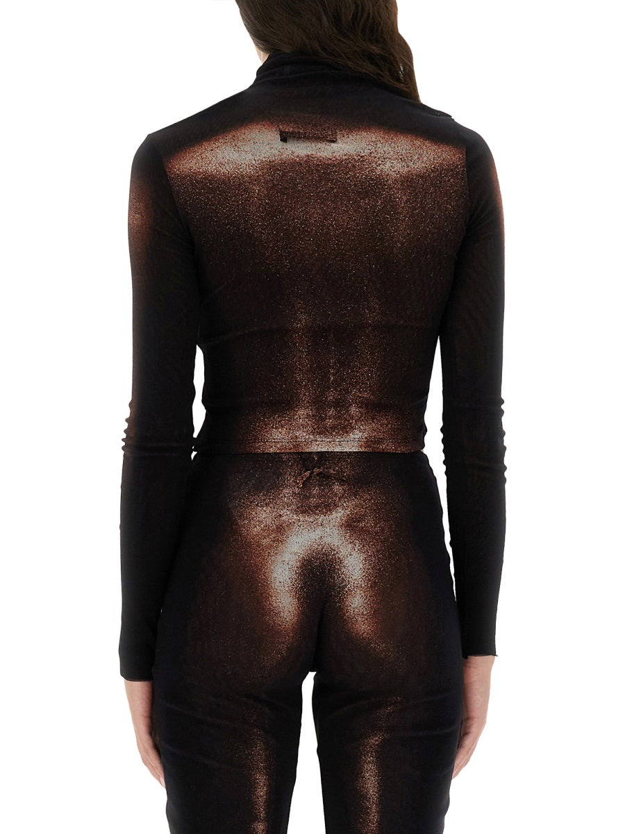 Jean Paul Gaultier Women "Body Dust" Print Top JEAN PAUL GAULTIER