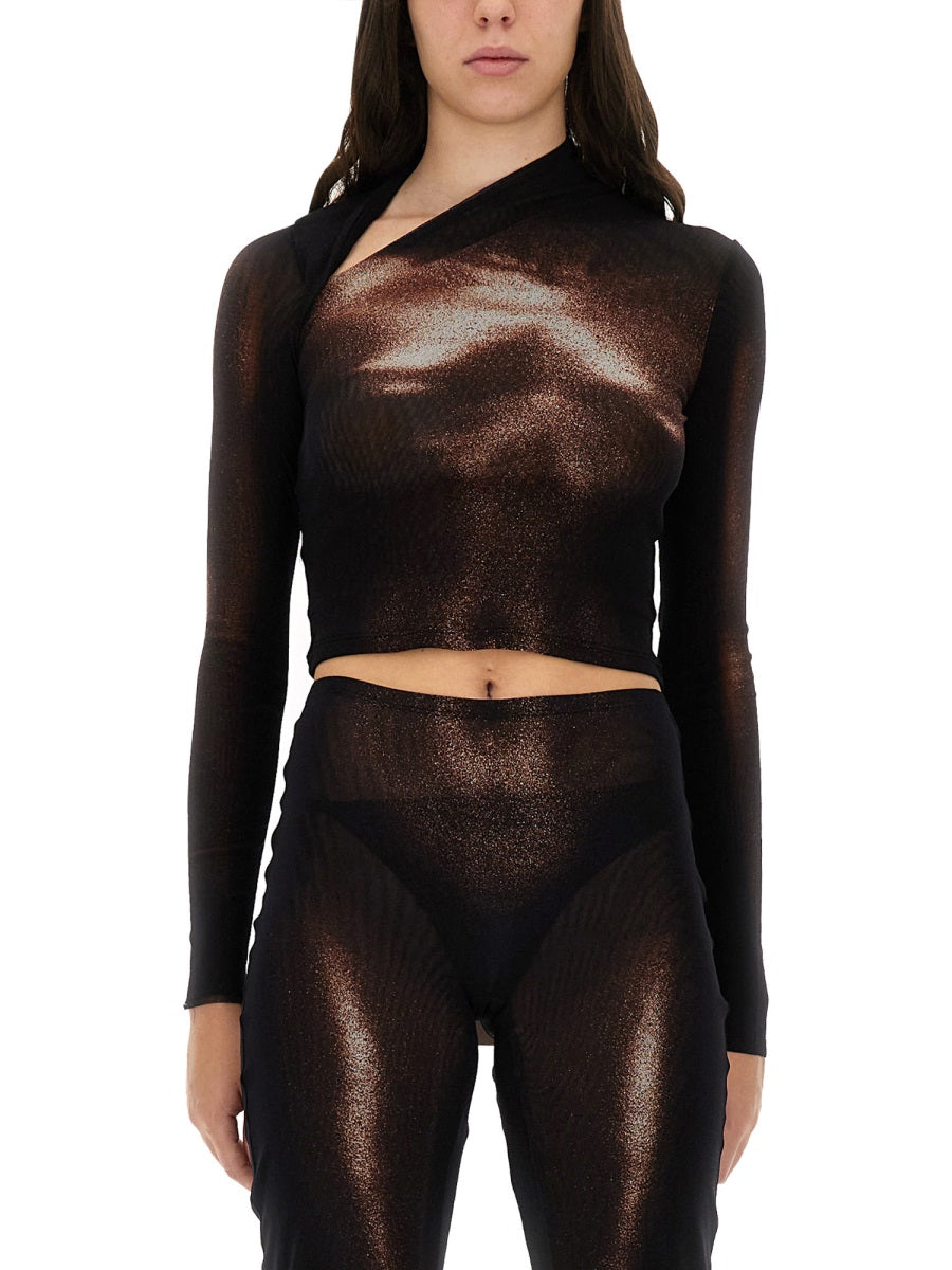 Jean Paul Gaultier Women "Body Dust" Print Top JEAN PAUL GAULTIER