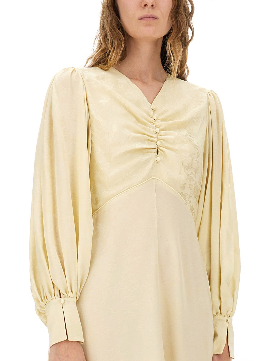 Chloé Women Ruched Silk Dress CHLOE