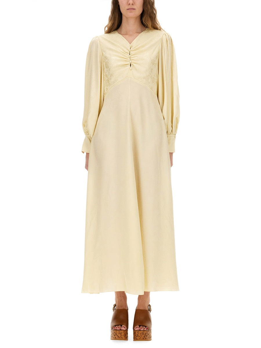 Chloé Women Ruched Silk Dress CHLOE