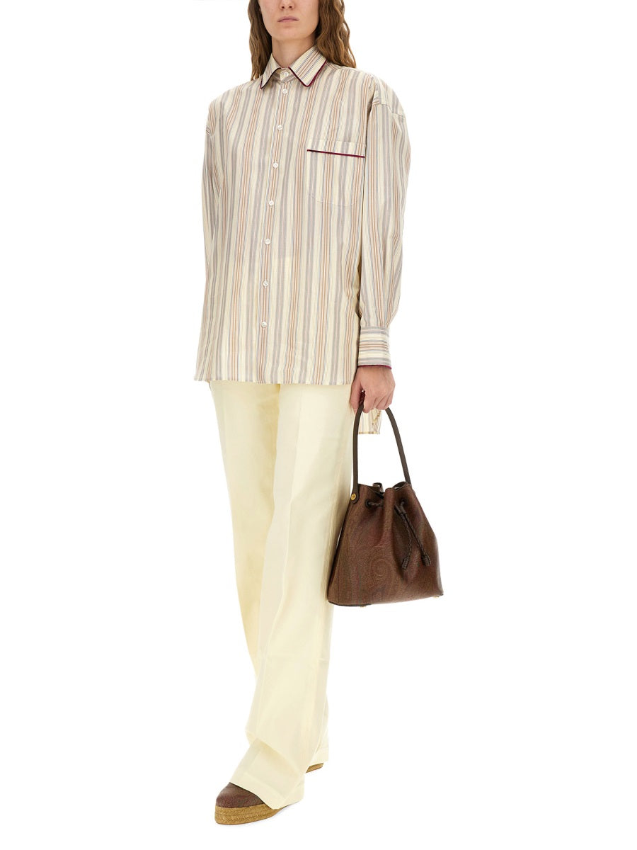 Etro Women Striped Cotton Shirt ETRO