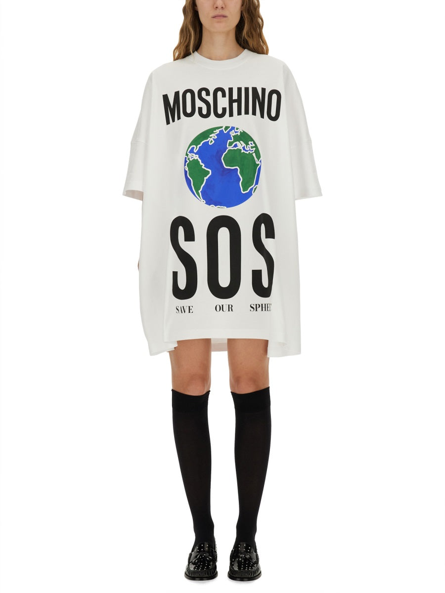 Moschino Women Cotton Interlock Dress MOSCHINO