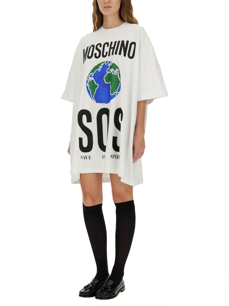 Moschino Women Cotton Interlock Dress MOSCHINO