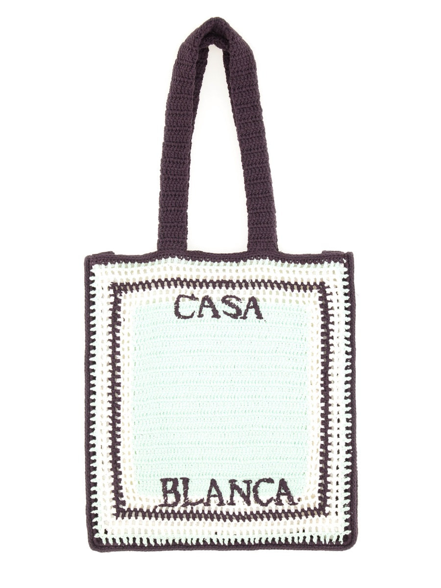 Casablanca Men Crochet Bag With Logo CASABLANCA