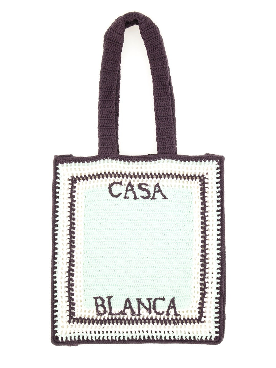 Casablanca Men Crochet Bag With Logo CASABLANCA