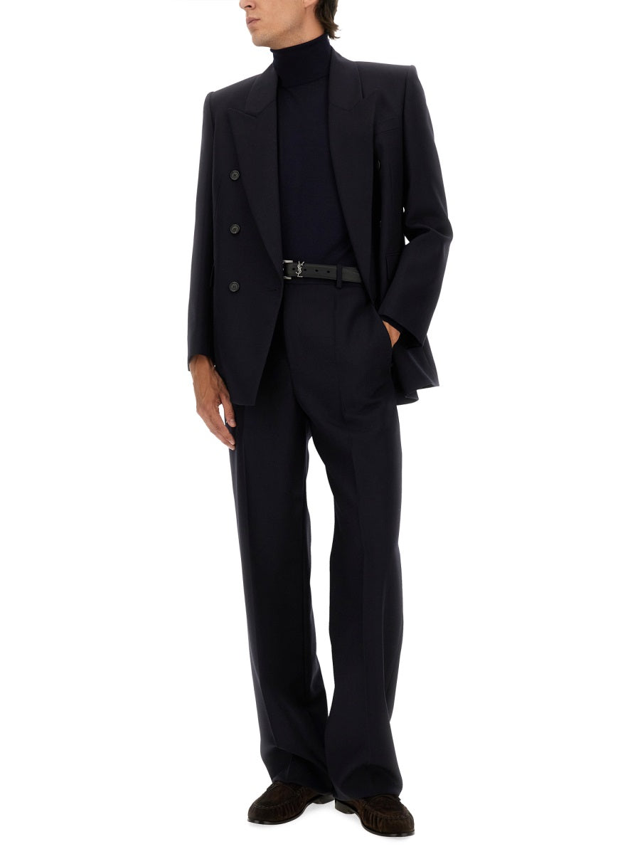 Saint Laurent Men Double-Breasted Wool Jacket SAINT LAURENT