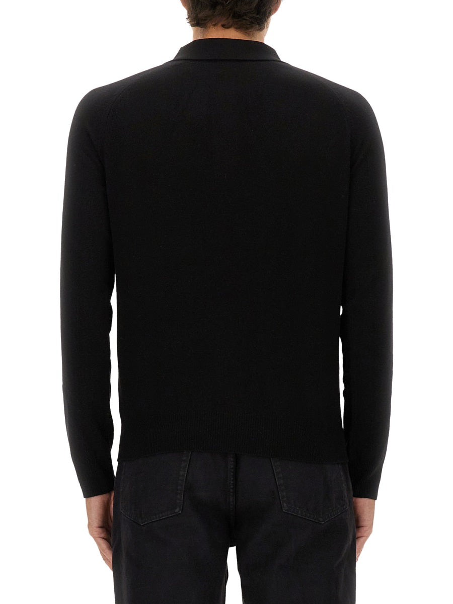 Saint Laurent Men Wool Polo. SAINT LAURENT