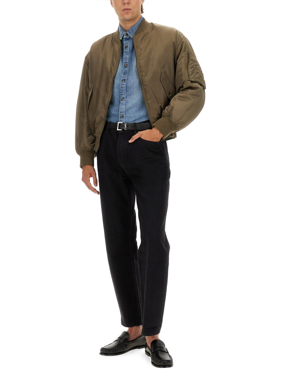 Saint Laurent Men Water-Repellent Bomber Jacket SAINT LAURENT