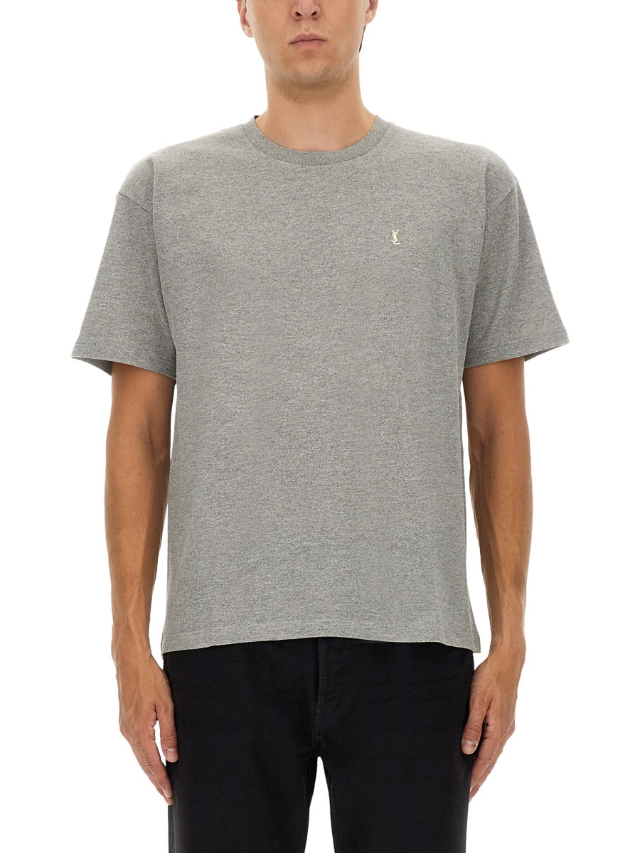Saint Laurent Men "Cassandras" Tshirt With Logo SAINT LAURENT