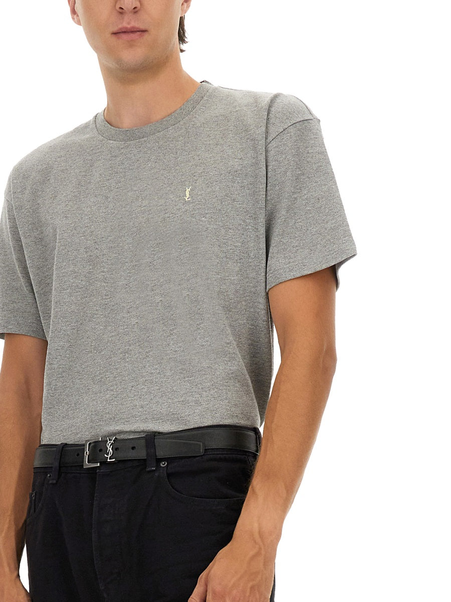 Saint Laurent Men "Cassandras" Tshirt With Logo SAINT LAURENT