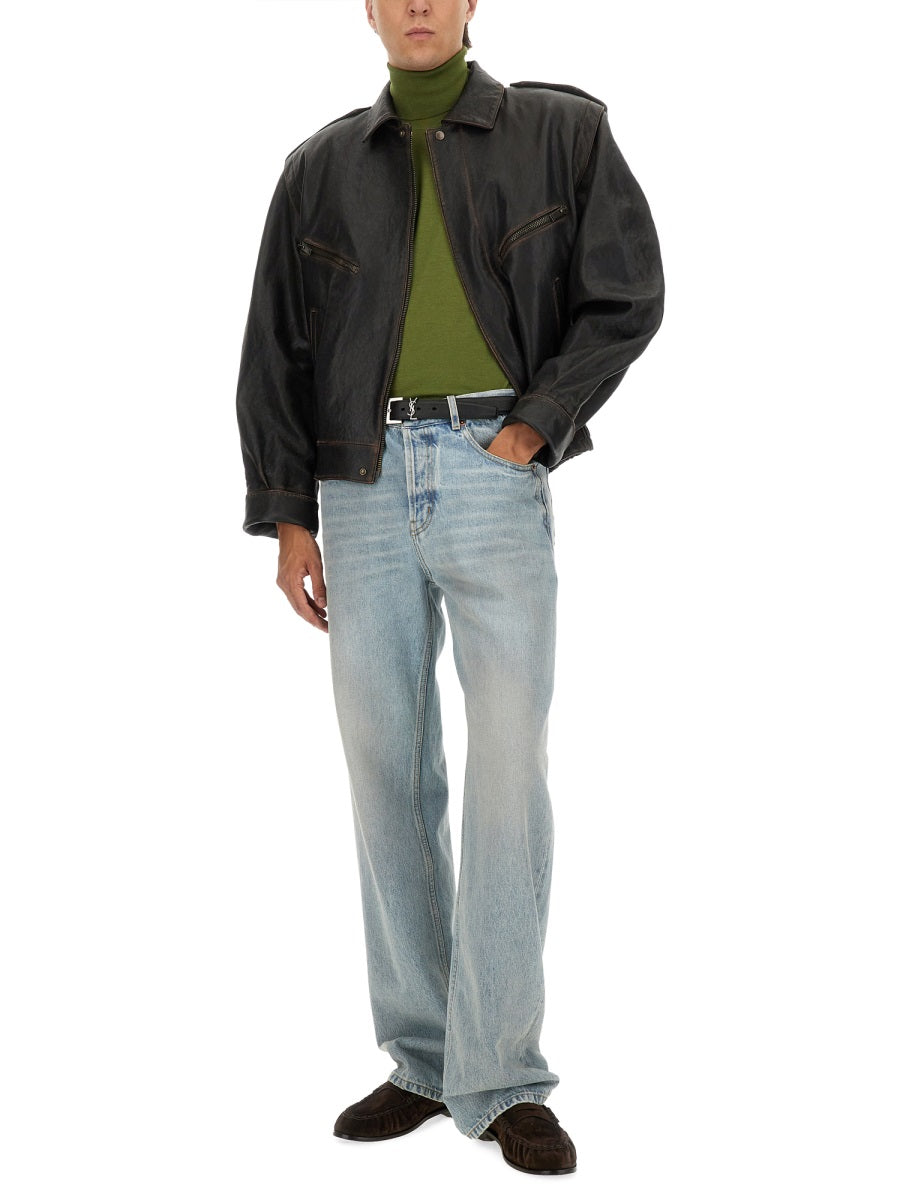 Saint Laurent Men Cashmere, Wool And Silk Turtleneck SAINT LAURENT