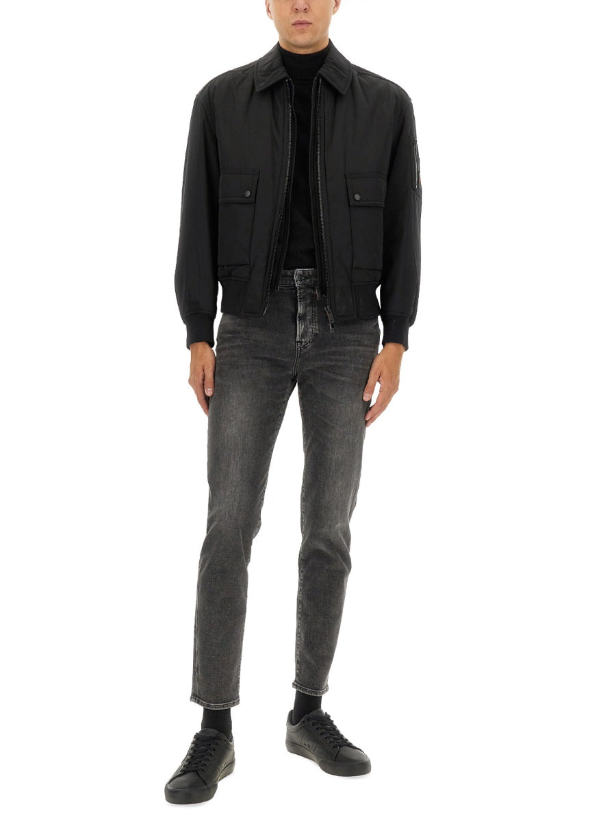 Boss Men Bomber Jacket With Removable Lining BOSS