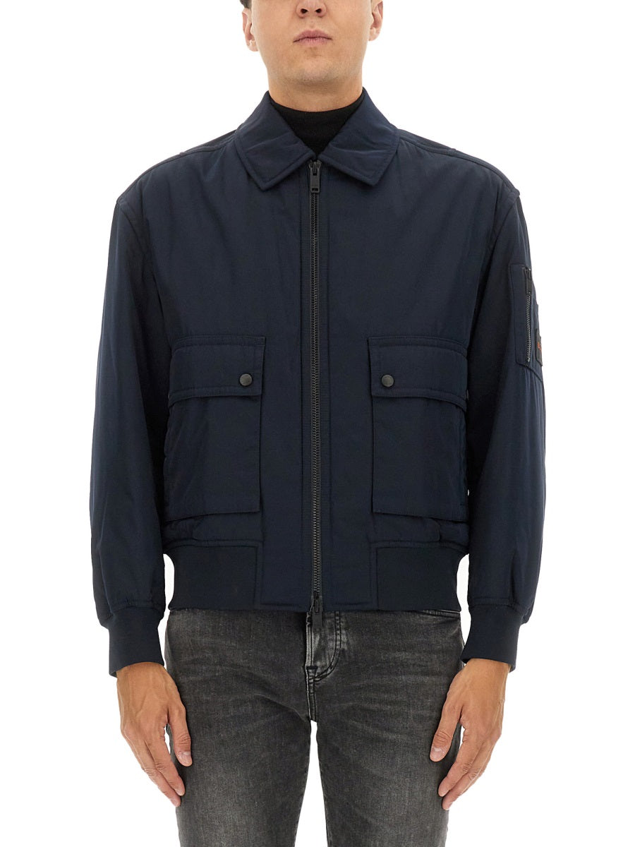 Boss Men Bomber Jacket With Removable Lining BOSS