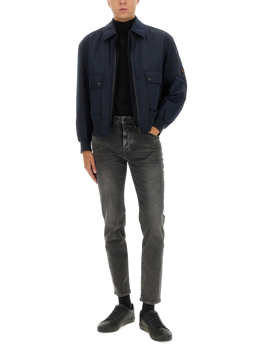 Boss Men Bomber Jacket With Removable Lining BOSS