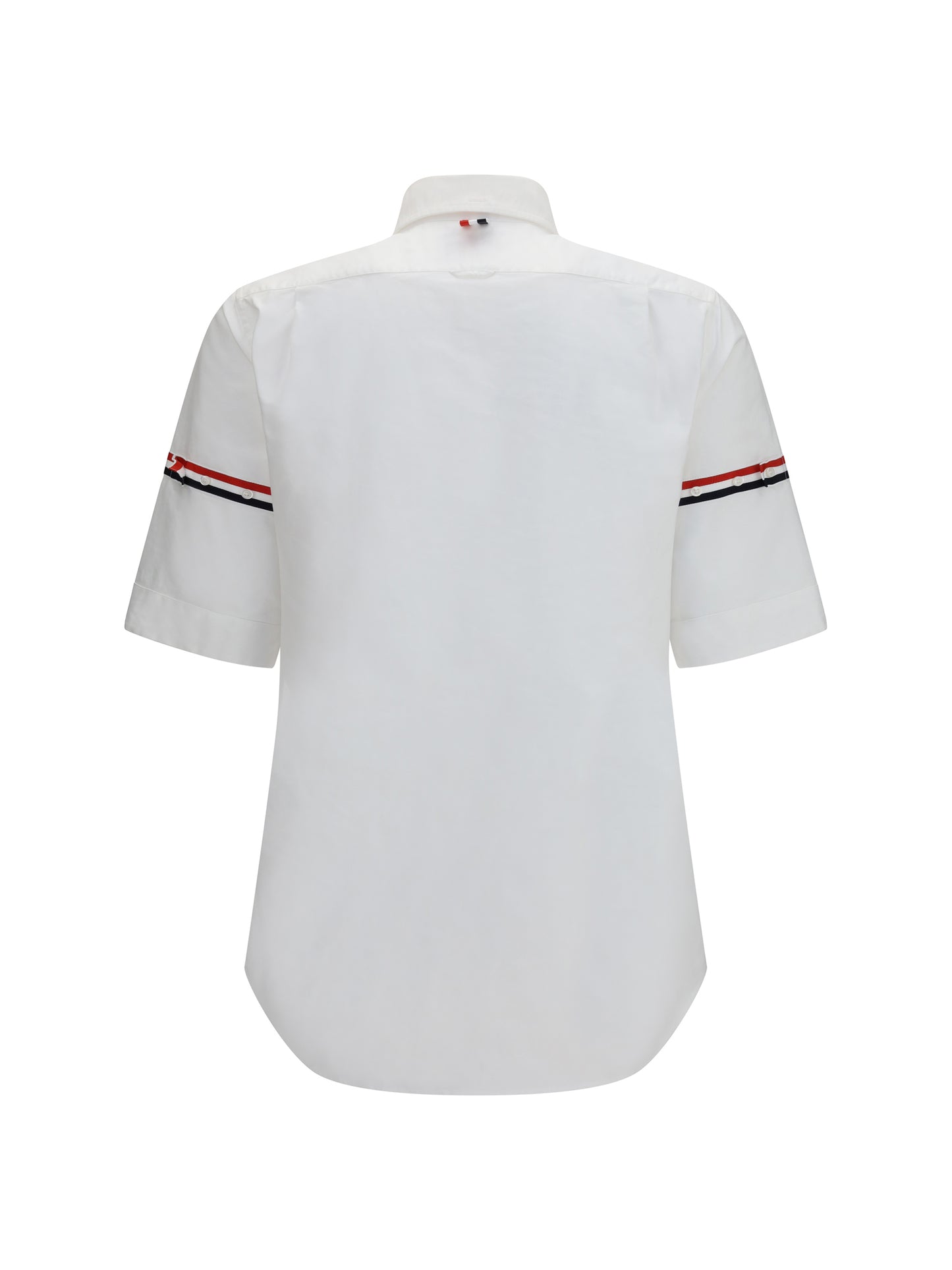 Thom Browne Men Short-Sleeve Shirt With Contrast Stripes THOM BROWNE