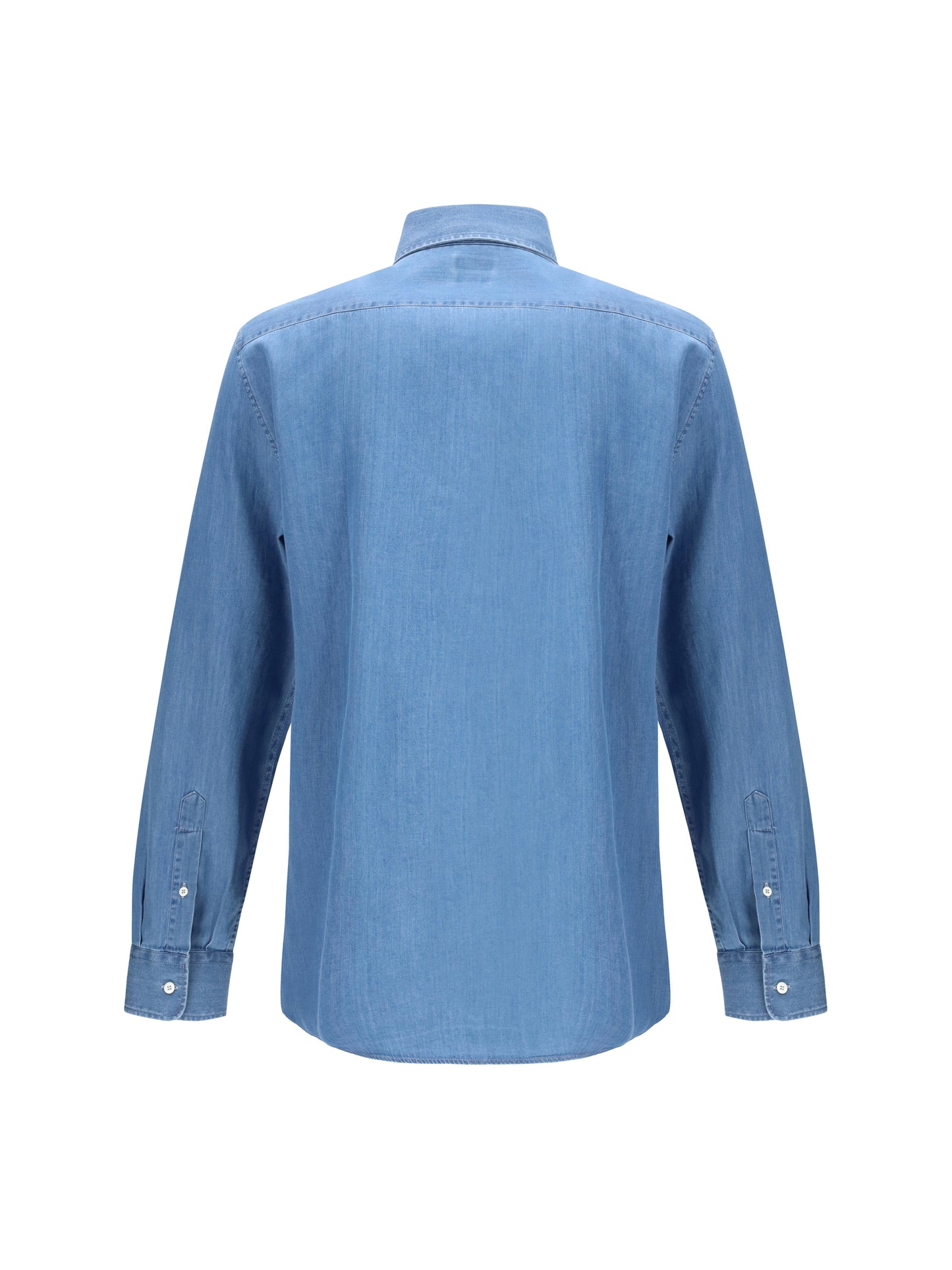 Brunello Cucinelli Men Cotton Denim Shirt BRUNELLO CUCINELLI