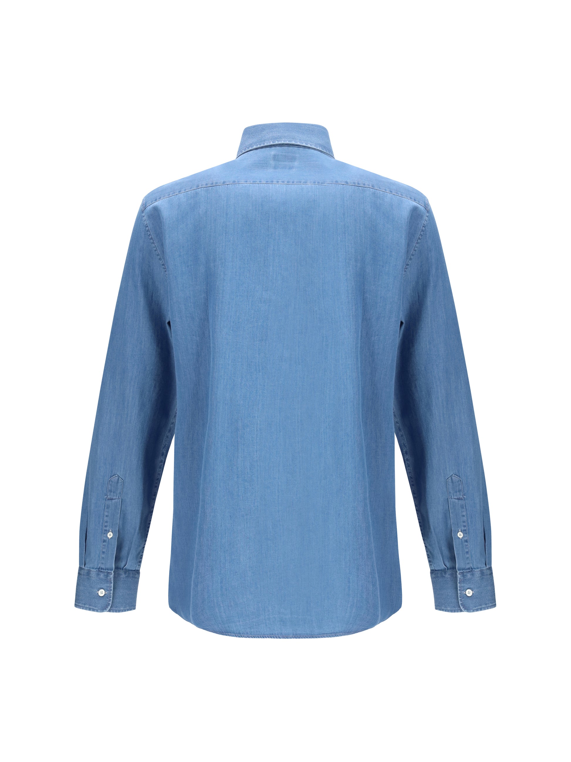 Brunello Cucinelli Men Cotton Denim Shirt BRUNELLO CUCINELLI