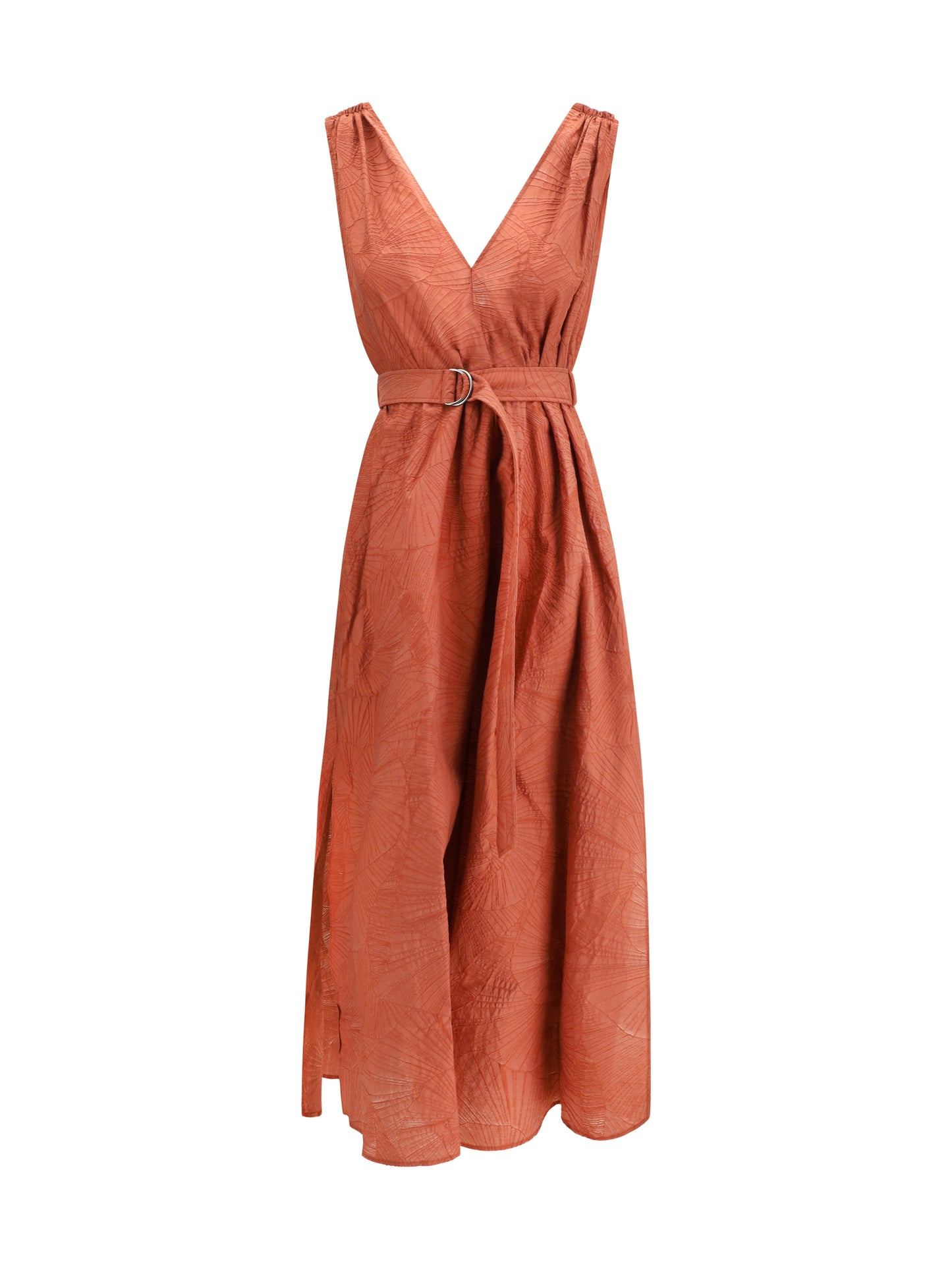 Brunello Cucinelli Women Midi Dress With Floral Motif BRUNELLO CUCINELLI