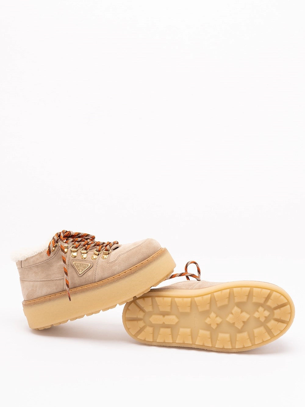 Prada Women Suede Lace-Up Shoes PRADA