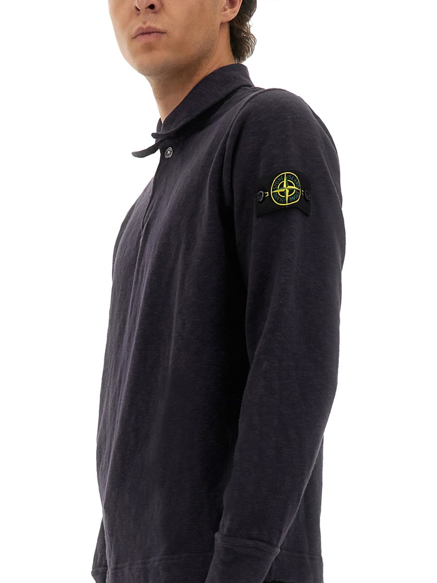 Stone Island Men Cotton Vanisé Polo Shirt STONE ISLAND