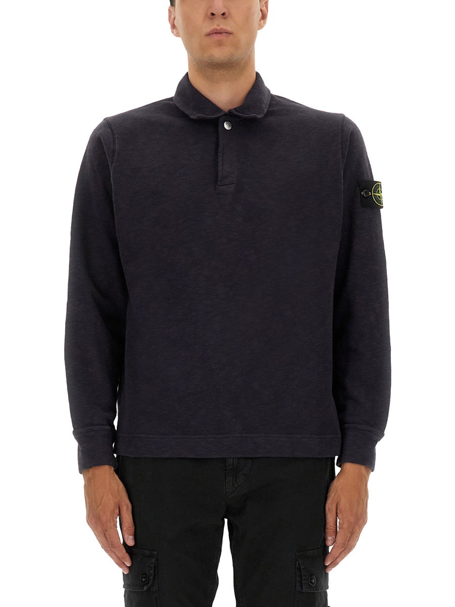 Stone Island Men Cotton Vanisé Polo Shirt STONE ISLAND