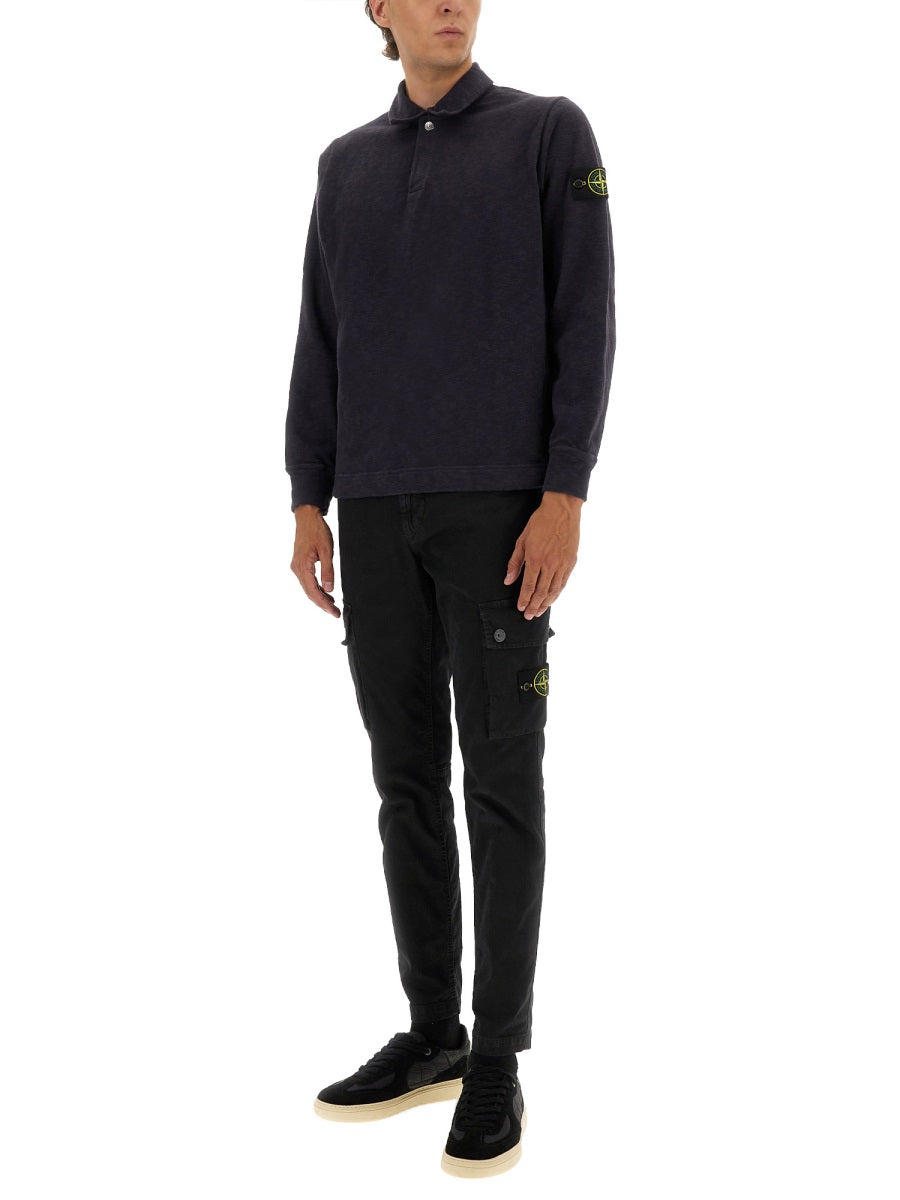 Stone Island Men Cotton Vanisé Polo Shirt STONE ISLAND